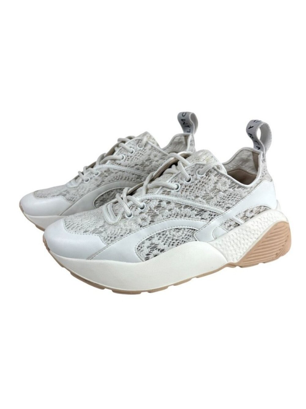 Stella McCartney Eclypse Sneakers Women's Size 40 White Lace Up Shoes